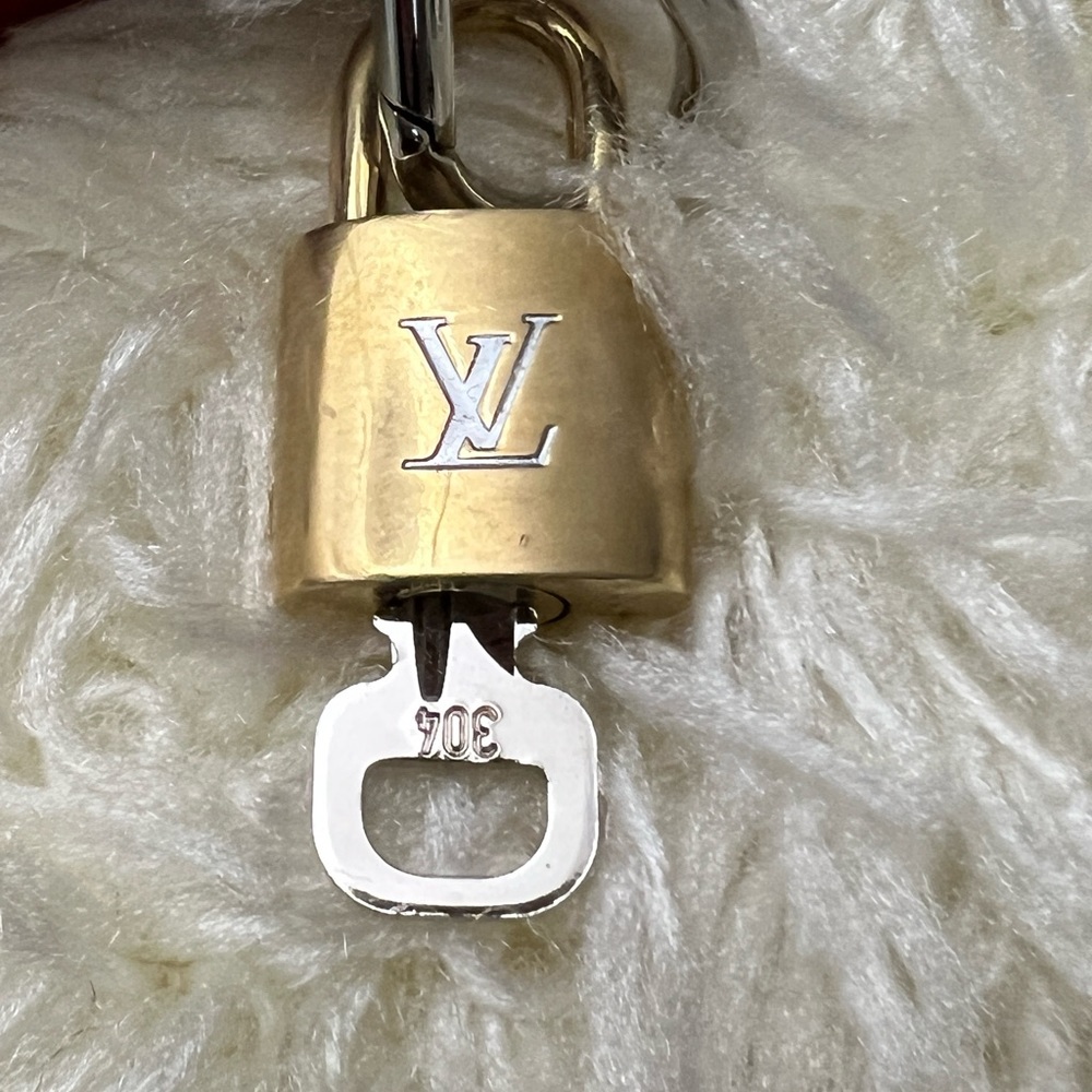 RARE! LV Lock with Silver Key on Keychain